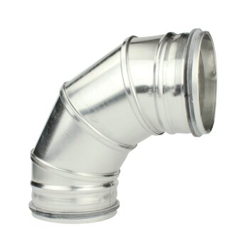 90° Bogen mit Doppellippendichtung Aluminium
